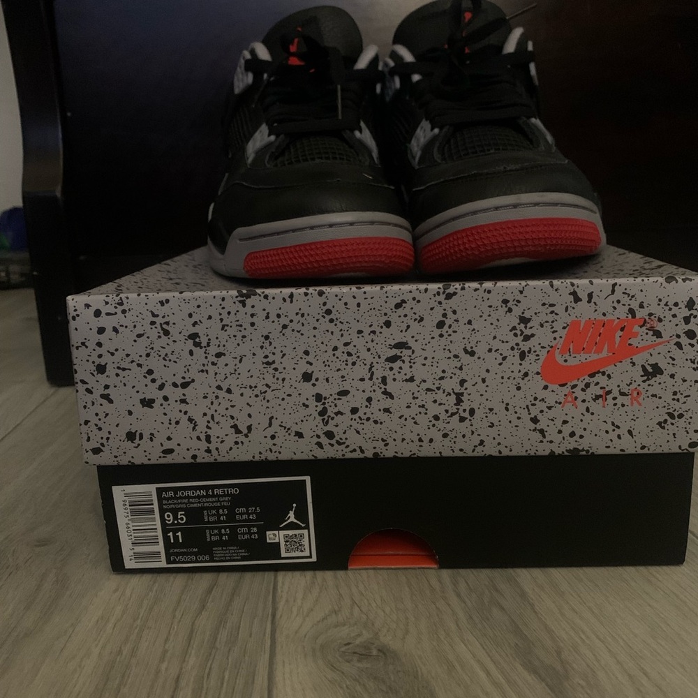 Jordan Kids Black and Red Retro Sneakers